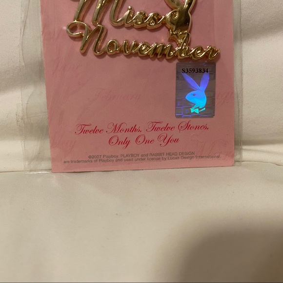 Playboy Y2K Miss November Necklace Gold Topaz - Picture 5 of 5